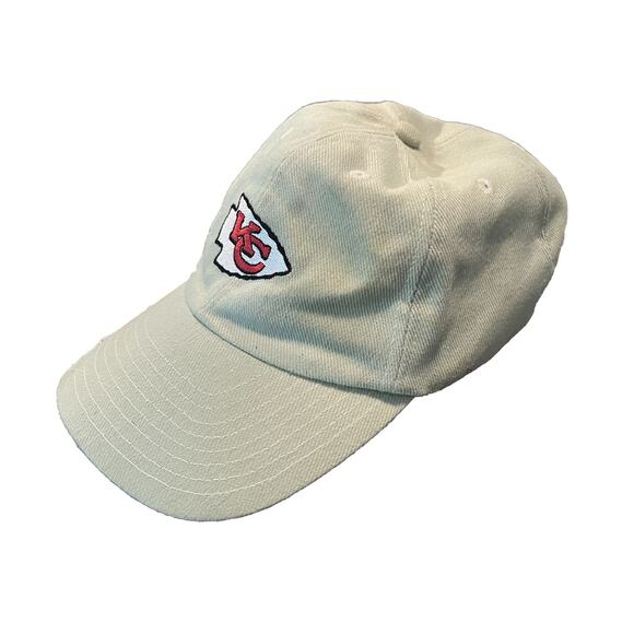 VTG Kansas City Chiefs Adult Unisex Strapback Hat Cap Tan Red Arrow KC NFL - Picture 3 of 6